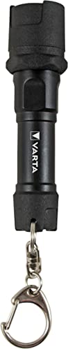 VARTA Taschenlampe LED Mini inkl. 1x AAA Batterien, Indestructible Key Chain Light Schlüsselleuchte, Taschenleuchte, Schlüsselanhänger, sehr robust, spritzwassergeschützt