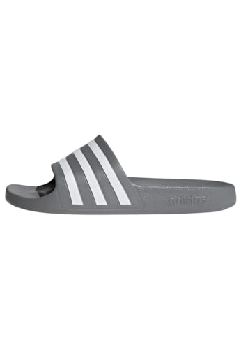 adidas Unisex Adilette Aqua Slides, Grey Three / Cloud White / Grey Three,43 EU