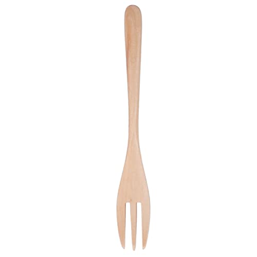 Holzgabel wiederverwendbares Holzpasta -Gabelgeschirr mit langem Griff für Picknick -Grill -Travel Camping