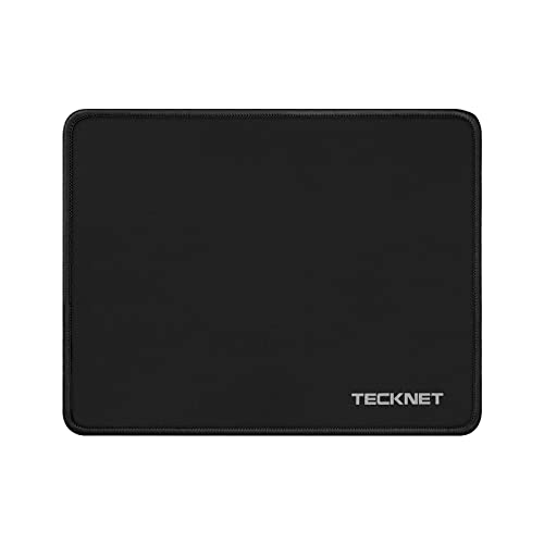 TECKNET Mauspad, 270 x 210 mm Gaming Mousepad mit Wasserdicht und Rutschfester Gummi für PC-Büro, Arbeit, Gaming, Studium, Laptop, Computer, Zuhause-Schwarz