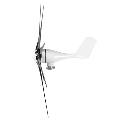 Professionelles Windturbinen-Kit, 1600 W 6-Blatt-Windgenerator, 2,0 m/s Windmühle mit niedriger Startwindgeschwindigkeit für Heimwerker im Freien(48V-Schwarz)