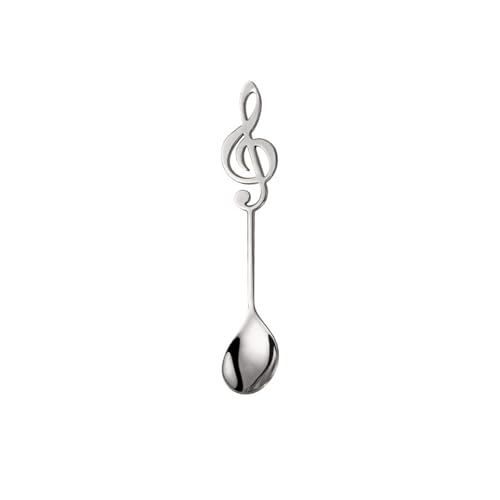 Kaffee-Rührlöffel aus 304 Edelstahl, Musiknotenlöffel, Tasse, Teelöffel, Musikbar, Eis, kreatives Geschenk, Küchengeschirr, Dessertlöffel