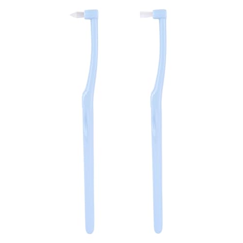 2 Büschelzahnbürsten, Büschelzahnbürste Brush, 1 Flache Büschelzahnbürste, 1 Spitze Büschelzahnbürste, Interdentalbürste Für Kieferorthopädische Zahnspangen Und Brückenreinigung (Blau, 16cm*2cm)