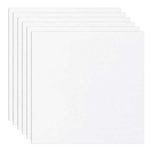 6 Stück Kreuzstich Baumwolle Stoff zum Sticken, DIY Weiß, Zählstoff für Cross Stitch, Näharbeit und Handwerk - 30 x 30 cm