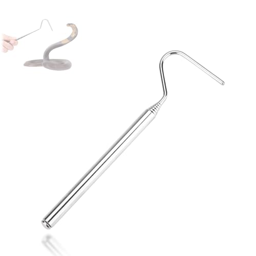 Schlangen Haken Ausziehbarer Schlangenfänger mit Griff, 16.5-68cm Stilvoll Retractable Schlangenhaken Tragbarer Edelstahl Snake Hook Teleskop Schlangenhaken Für Klein Schlangenreptil