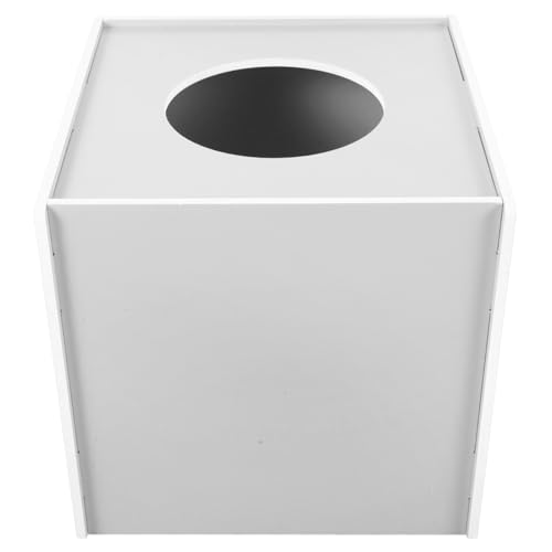 Luxshiny Tombola-Losbox Spenden-Wahlurne Quadratisch Tombola-Ballspielbox Würfel-Aufbewahrungsbox Weiß Lotterie-Etui Tickethalter Vorschlag Kommentar Abstimmung Trinkgeld Glas Für Party