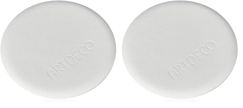 ARTDECO Powder Puff For Compact Powder Round - Puderquaste für Kompaktpuder - 1 Stück (2er Pack)