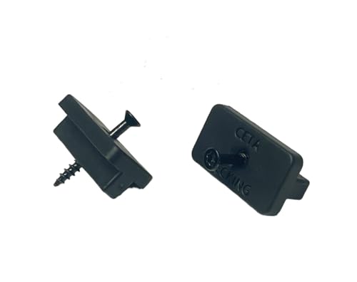 T-Clips für Terrassendielen aus Verbundwerkstoff, inkl. Befestigungsschraube, Schwarz, 100 Stück