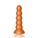 Roluck Analdildo Butt Plug mit Saugnapf,Weiche Silikon Analplug mit 5 Anal Kugeln,G-Punkt Stimulation Anal Masturbation,Anal Dildo Sexspielzeug für Männer Frauen (M)