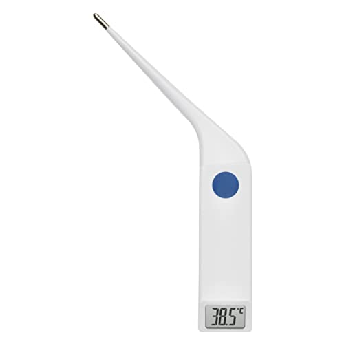 TFA Dostmann Digitales Veterinärthermometer VET 112, 15.2019, zur Fiebermessung bei Großtieren, IP67 wasserdicht, mit Messwertspeicher, weiß