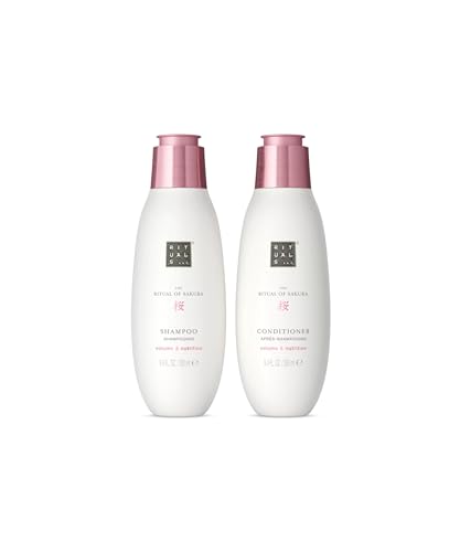 RITUALS The Ritual of Sakura Vorteilspack – Set aus Shampoo und Conditioner – Mit Weizenprotein, Chia-Samen, Reisextrakt und Macadamianussöl – Value Pack 2 x 250 ml