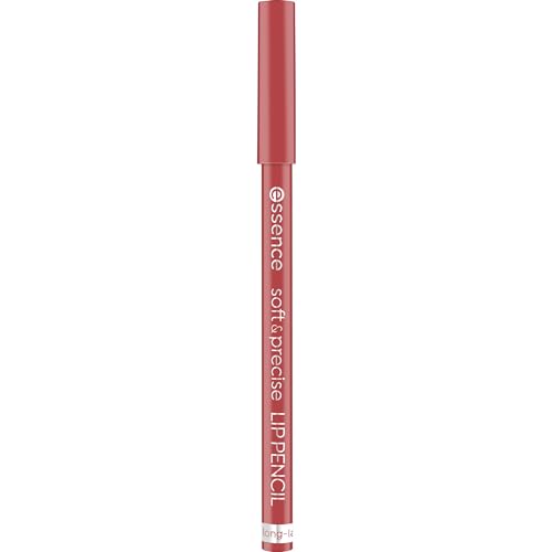 essence cosmetics soft & precise LIP PENCIL, Lippenkonturenstift, weich & präzise, langanhaltend, Nr. 02 happy, rot, langanhaltend, farbintensiv, natürlich, vegan, Nanopartikel frei (0,78g)