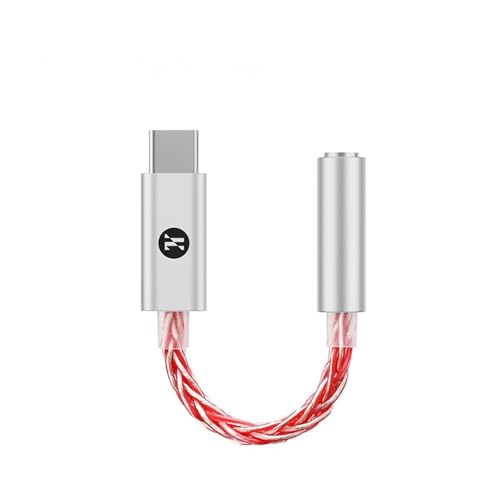 Girftu JCALLY JM6 Pro USB C Type-C to 3.5mm Dual DAC CX31993 MAX97220 Kopfhörer Digital Audio Tragbarer Decodierverstärker HiFi DAC Mobile Kopfhörer Adapter (rot)