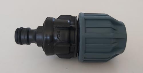 PE-Rohr Anschluss mit Schnellkupplung Klickanschluss 20mm = Außendurchmesser des Rohres (#38-20mm (1/2") Rohr-Außendurchmesser!) Farbe kann herstellerbedingt abweichen!