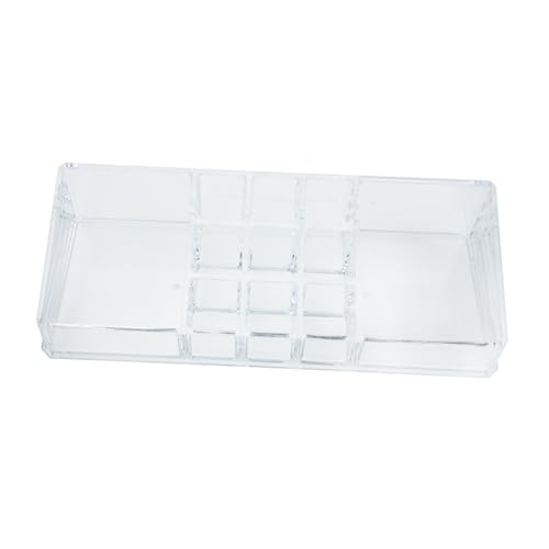 Holibanna Kosmetikbox Mit Fächern Transparente Desktop Aufbewahrungsbox Für Badezimmer Schminktisch Und Kosmetikladen Zur Organisation Pillen