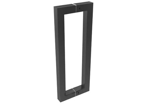 Sellon24® Griffstange 300 mm SCHWARZ Türgriff für Glastür Schiebetür Griff Glasscheibe RAL9005 Stoßgriff Edelstahl V2A Glas 8-12 mm Stangengriff Stoßgriff Türbeschlag Haltegriff 1 Paar