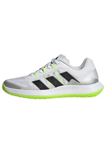 adidas Herren Forcebounce Volleyball Shoes Sneaker, FTWR White/core Black/Lucid Lemon, 44 EU