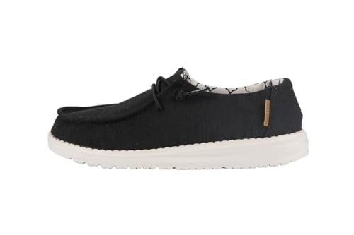 Hey Dude Wendy Youth Linen - Schuhe für Mädchen - Farbe Linen Black - Freizeitschuhe im Mokassin-Stil - Größe 32