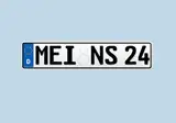 Express Kennzeichen KFZ Nummernschild 520x110 mm – DIN-Zertifiziertes Aluminiumschild für Auto & Fahrradträger, individuelles KFZ-Kennzeichen, wetterfest & langlebig, für Autozulassung (1 Stück)