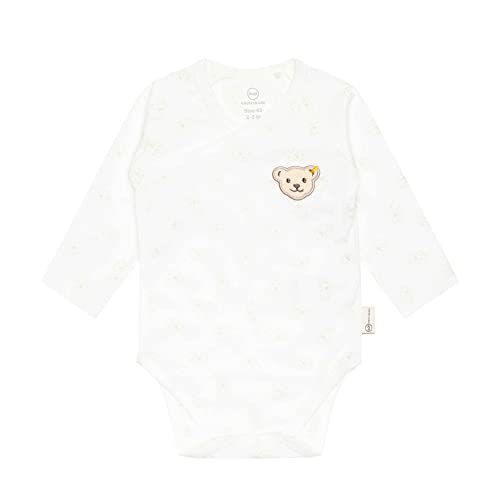 Steiff Unisex Baby Basic Wickelbody Langarm Unterwäsche, Cloud Dancer, 74