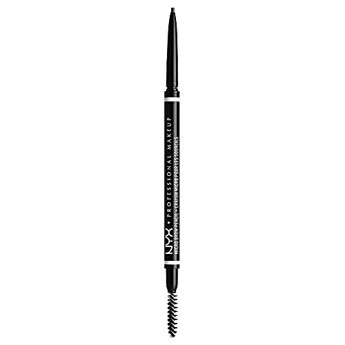 NYX Professional Makeup Augenbrauenstift, Micro Brow Pencil, Beidseitig mit ausdrehbarem Augenbrauenstift und Bürstchen, Vegane Formel, Farbton: Ash Brown