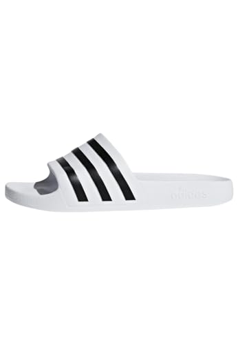 adidas Unisex Adilette Aqua Slides, Cloud White / Core Black / Cloud White, 42