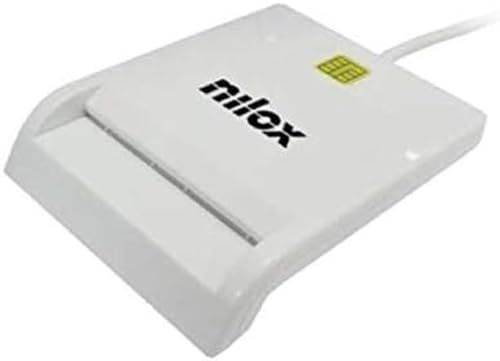 Nilox, Smart Card-Lesegerät NX-SCR1-W, nützlich für Online-Banking, Online-Shopping und persönliche Identifizierung, sofortige Plug-and-Play-Installation, USB 2.0-Schnittstelle