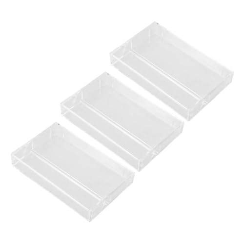 Mikinona 3Stücke Durchsichtige Kassetten Aufbewahrungsbox Retro Kassettenhalter Für Audio Kassetten Transparenter Desktop Organizer Für Kleine Kassetten Aufbewahrung