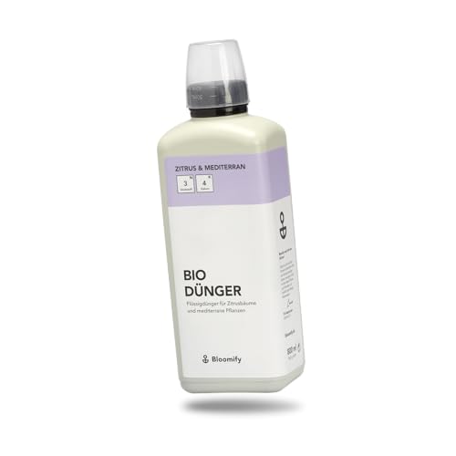 Bloomify® Bio Flüssigdünger für Zitrus- und mediterrane Pflanzen | ideales Nährstoffverhältnis für Zitronen und Olivenbäume | Zitrusdünger & mediterraner Dünger flüssig für Kübel, Garten