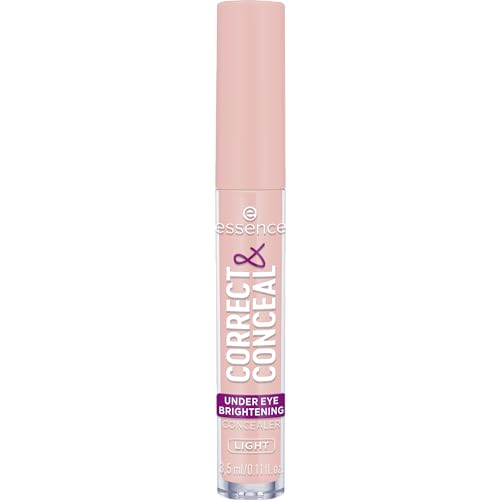 essence CORRECT & CONCEAL under eye brightening concealer, Nr. 10, Pink, aufhellend, farbkorrigierend, natürlich, für sensible Haut, vegan, ölfrei, ohne Parfüm, ohne Alkohol, 1er Pack (3.5ml)