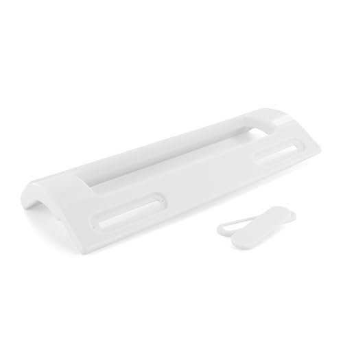 Dekarox Universal Türgriff 10,5-16 cm anpassbar für Kühlschränke und Kühl-Gefrierkombinationen 19,8cm Langlebiger Kunststoff Weiß für AEG Electrolux Bosch Siemens Whirlpool Bauknecht Ignis LG