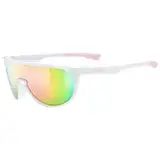 uvex sportstyle 515 - Sportbrille für Kinder - starker Schutz vor Sonnenstrahlung - druckfreier Sitz & perfekter Halt - white matt/mirror pink - one size