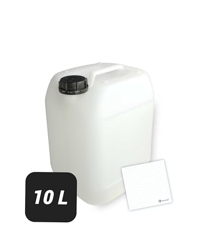 Trevendo Wasserkanister 10 Liter (DIN 51) - Vielseitig einsetzbar, robust und sicher - Lebensmittelecht - BPA-frei - Ideal für Camping, Festivals, Reisen und mehr - inkl. Trevendo Beschriftungsetikett