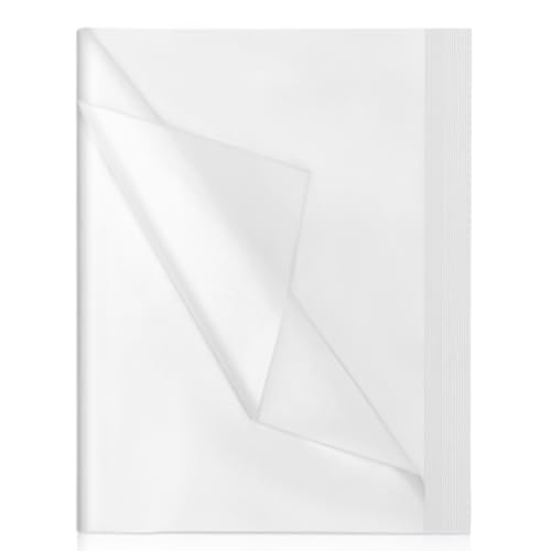 100 Blatt Seidenpapier Weiß, 50x70 cm Packseide Verpackungsmaterial Seidenpapier Geschenkpapier für Hochzeit Geburtstag Ostern Deko Basteln Verpacken DIY