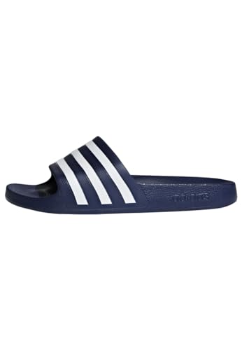 adidas Unisex Adilette Aqua Slides, Dark Blue / Cloud White / Dark Blue,47 EU