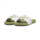 PUMA Unisex Popcat 20 Slide Sandal, White-Calming Green, 42 EU