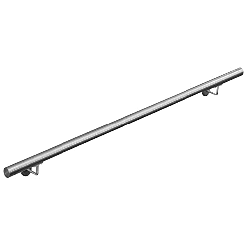 Edelstahl Handlauf Treppengeländer Geländer Wandhandlauf Wand Treppe 40-1000 cm V2Aox, Länge:200 cm