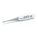 Beurer FT 15/1 Digital- und Express-Körperthermometer, wasserdichtes Fieberthermometer, extra schnelle Messung, akustisches Signal zur Fieberwarnung, ohne Glas, mit Aufbewahrungsbox