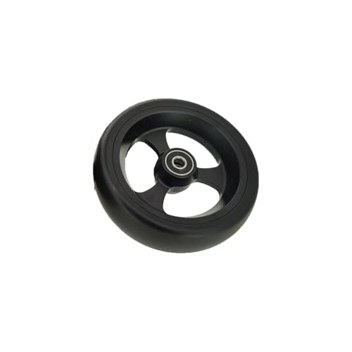1 Stück Vorderräder für Rollstühle, 100mm/120mm Ersatz Lenkrollen für Rollstuhl, Rollstuhlrad Ersatzteile, Ersatz Vorderräder für Rollstuhl für Rollstühle, Elektro Rollstuhl, Roller(Black,10CM/4IN)