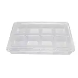 Kuuleyn Clear Seasoning Box Seasoning Box with Lid Spice box Large Capacity Plastic Condiment Jar Condiment Dispenser for Salt Candy Cruet Sugar (8 Slots)