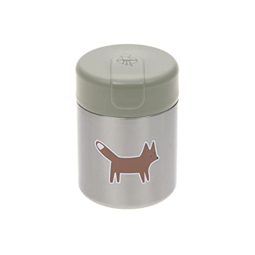 LÄSSIG Baby Kinder Thermo Warmhaltebox Brei Snacks auslaufsicher Edelstahl 315 ml/Food Jar Little Forest Fox