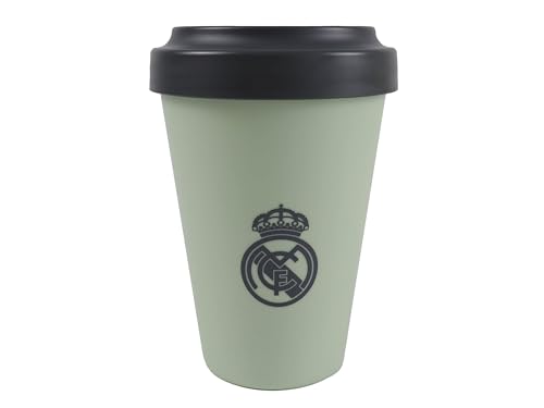 CyP Brands Real Madrid Becher, Becher zum Mitnehmen, Take Away, Becher mit Deckel, Grün, offizielles Produkt