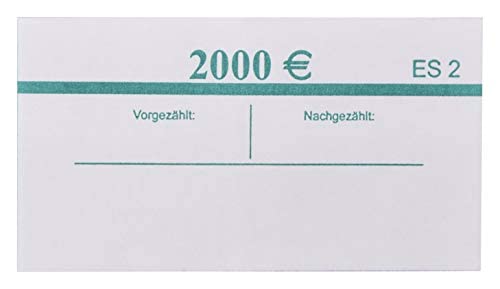 EURO Banderolen 100 EUR Grün 20x 100€ 2.Serie (10-50 - 100 Stück) Geldscheinbanderole für je 20 Banknoten Geldbündel (10)