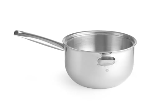 HENDI Bain-Marie Topf, Doppelwandig mit Wasserbehälter, Edelstahlgriff, 1L, ø150x(H)95mm