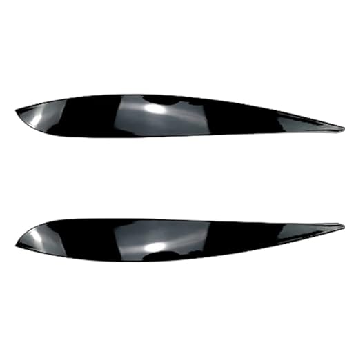HUVNEXA for VW, for Polo 4 MK4 9N3 GTI R32 TDI 2005 2006 2007 2008 2009 Glanzschwarz Scheinwerfer Augenbrauen Augenlider Abdeckung Augenlider Aufkleber Trim Autoscheinwerferaufkleber(Gloss Black)