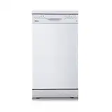 Midea SF 3.45NW PRO Geschirrspüler 45 cm Freistehend und Unterbaufähig, 9 Maßgedecke, Spülmaschine mit WLAN, 5 Programme, Höhenverstellbarer Oberkorb, 47 dB, Weiß