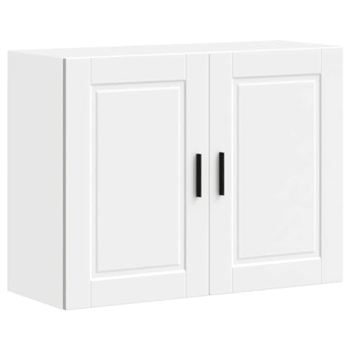 vidaXL Küchen-Hängeschrank Porto Weiß Holzwerkstoff, Wandschrank Küche, Wandschrank, Oberschrank, Küchenschrank, Hängeschrank, Oberschrank Küche