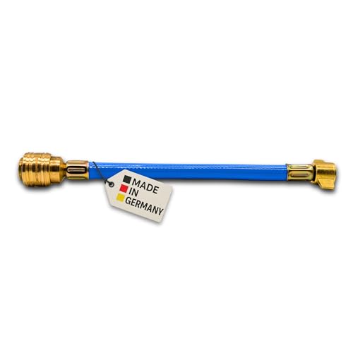 LKW Füllschlauch 200 mm mit Euro-Kupplung (NW 7,2) – GRUBENSTAHL® Druckluft Adapter für Prüfanschluss – 18 bar – Messinganschlüsse – Reifenfüller & Werkstatt Zubehör