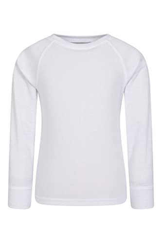 Mountain Warehouse Talus Kids Round Neck Base Layer Top Weiss Kinder 116 DE (5-6 Jahre)