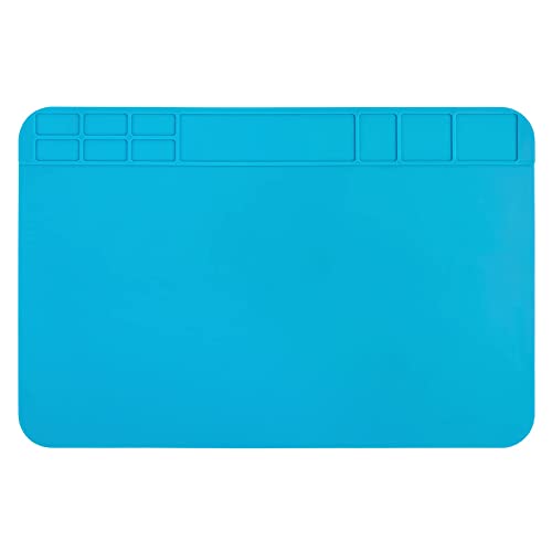 Generic Silikon 500℃ Hitzebeständige Magnetische Arbeitsmatte Silikonmatte, 30x20cm Lötmatte Antistatische Reparatur Matte Soldering Mat für Lötpistolen, Elektronik, Smartphone, Uhren, 1